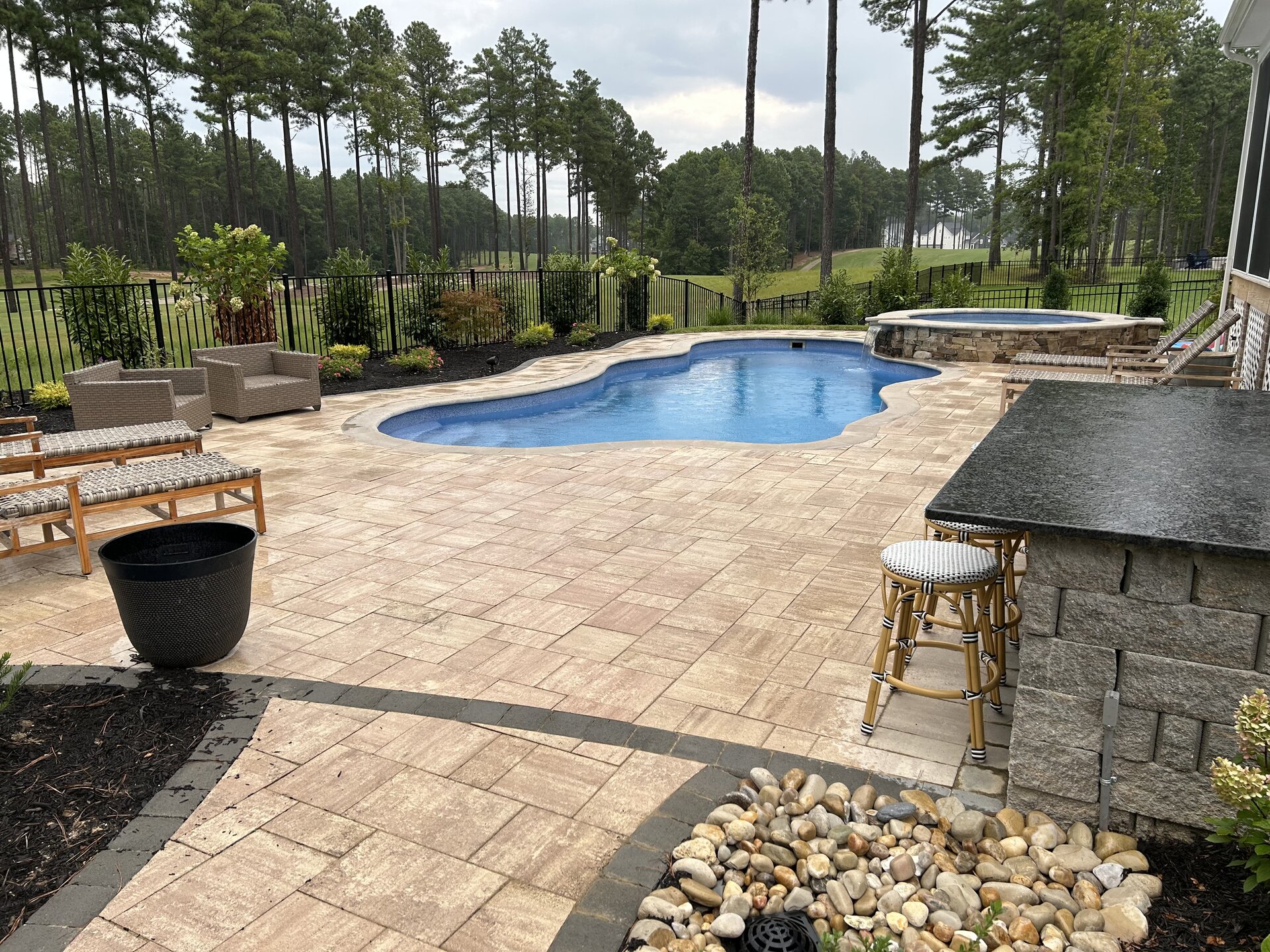 Freeform Fiberglass Pool